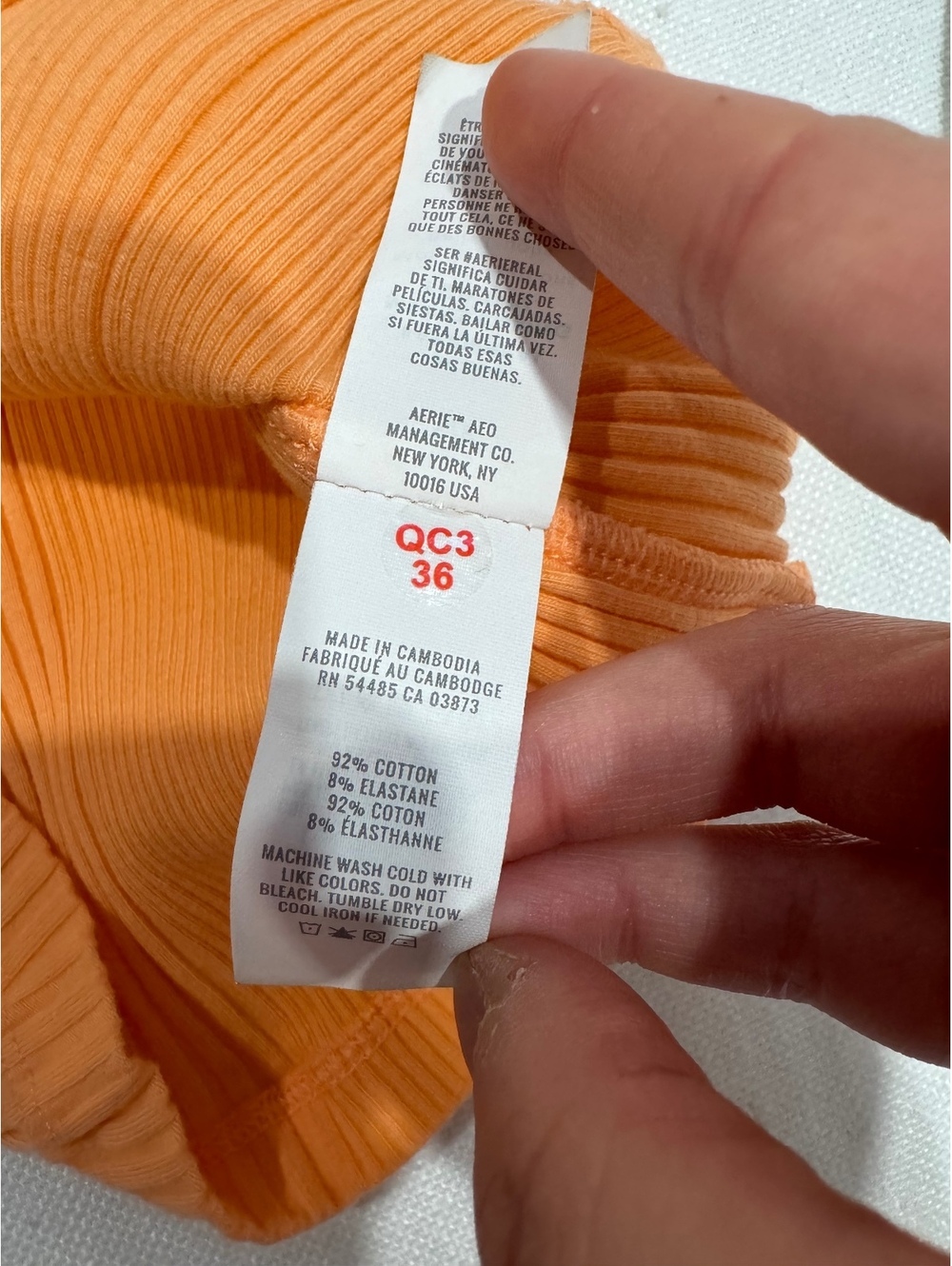 Aerie Orange Ribbed Scoop Neck Racerback Tank Top Small - Picture 6 of 6
